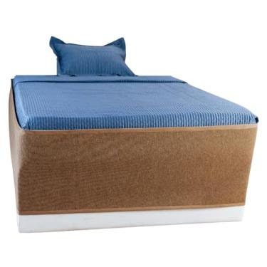 Imagem de Saia Cama Box Solteiro Protetor E Arranhador De Gatos