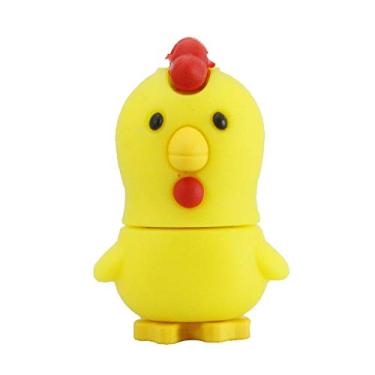Imagem de 128 GB amarelo frango modelo USB Flash Drive memória Stick dispositivo de armazenamento Pen Drive U disco USB memória de disco Stick polegar USB Stick