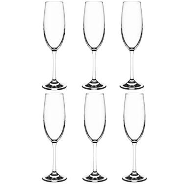 Imagem de Jogo de Taças de Cristal Titânio 220ml Conjunto 6 Taças Para Champagne Sense
