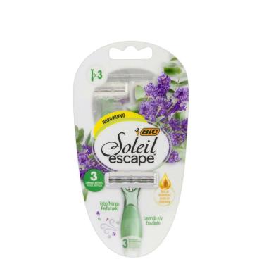 Imagem de Aparelho de Depilação Bic Soleil Escape Lavanda e Eucalipto 3 Unidades