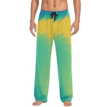 Imagem de Pijama masculino de algodão Color Wave Roupa de dormir leve, Colorido., M