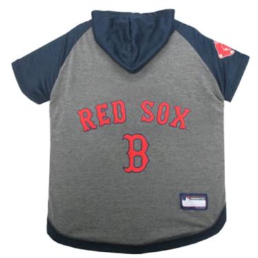 Imagem de Moletom MLB com capuz para cães e gatos - camiseta com capuz Boston Red SOX Dog P, pequeno. - Moletom com capuz cor da equipe MLB