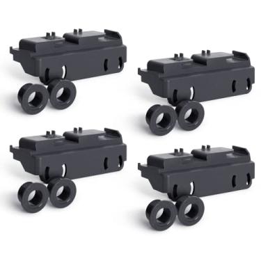 Imagem de Pacote com 4 unidades WD28X27241 Suporte de Lava-louças e Kit de Rolos Compatível GE Lava-louças Montagem de Rodas Inferiores, Serve para L e R Side. Ajuste exato substitui WD12X10438 WD12X10439 WD12X10446 1 peça