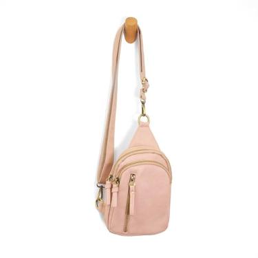 Imagem de Joy Susan Bolsa tiracolo Skyler: couro vegano, fecho de zíper, ferragens banhadas a latão, Quartzo rosa