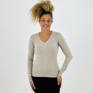 Imagem de Blusa Facinelli Lã Gola V Feminina-Feminino