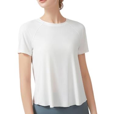 Imagem de Camiseta feminina de manga curta para ioga com sensação de gelo e secagem rápida para ioga, Tipo 3 GG, Tamanho Único