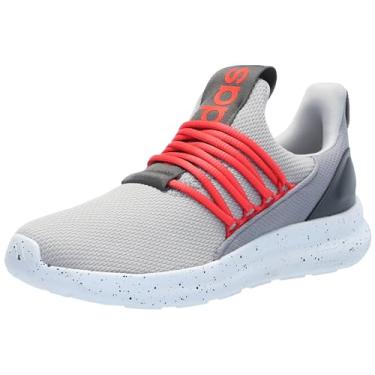 Imagem de adidas Tênis masculino Lite Racer Adapt 7.0, Cinza/Vermelho Brilhante/Cinza, 12