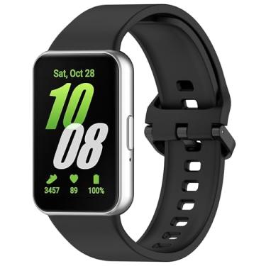 Imagem de Pulseira de relógio compatível com Samsung Galaxy Fit 3, pulseira de comprimento ajustável, pulseira de substituição de acessório de silicone macio para Samsung Galaxy Fit 3 para mulheres e homens