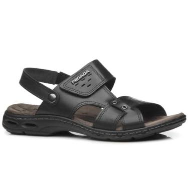 Imagem de Sandália Masculina Papete Couro Preto Pegada 130688-04