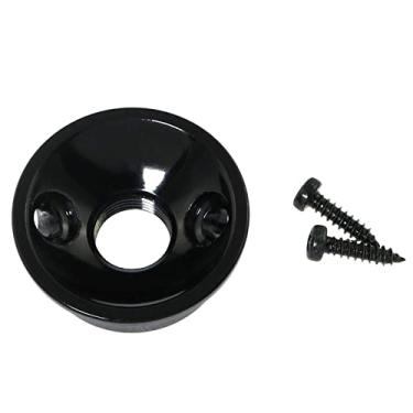Imagem de MEETOOT Placa de tomada de guitarra elétrica cromada preta para telecasters de 6,35 mm Jack Fender