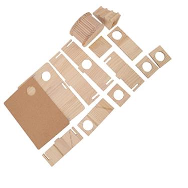 Imagem de Casa de Hamster Com, Brinquedo de Atividade Animal Pequena, Casa de Hamster, Plataforma de Playground de Madeira para Animais de Estimação Pequenos, Chinchila