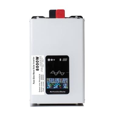 Imagem de HUIZHITENGDA Alta potência 4000W/ 8000W (pico) inversor de onda senoidal pura DC12V 24V 48V 60V para conversor de 110 V/ 220 V 2 tomadas AC para viagens em casa Camping ao ar livre,72v to 220v