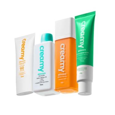 Imagem de Kit Creamy Skincare Vitamina C Salicílico Hidratante Reparador Protetor Facial FPS60 (4 produtos)