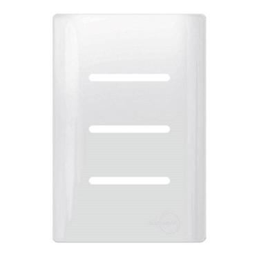 Imagem de Placa Novara Branco 4x2 3 Interruptores com Suporte Dicompel, Branco