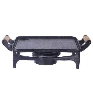 Imagem de Rechaud De Ferro Fundido Chapa Lisa 1 Chama 29 x 24 cm - Fund. Santana