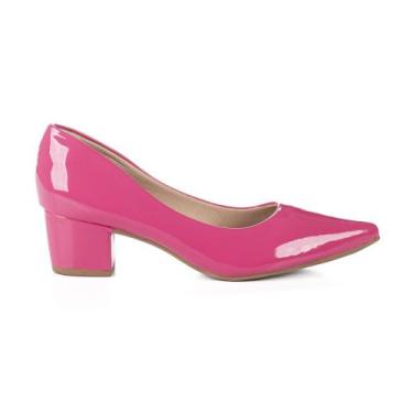 Imagem de Sapato Scarpin Moda Feminina Rafaela Salto Baixo Grosso 5 Cm - JJOJO, 