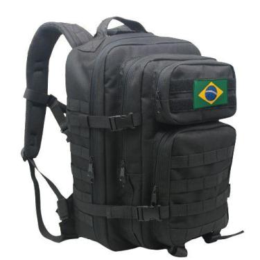 Imagem de Mochila Tática Grande Para 45 Litros Impermeável Patch Yepp, Preto, ún