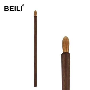 Imagem de Pincel De Maquiagem De Madeira Com Cerdas Macias, Para Blush, Sombra -