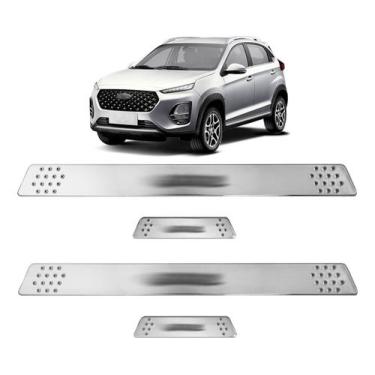 Imagem de Soleira para Porta Lateral Tuning Esportiva para carros 4 Portas (ABS)