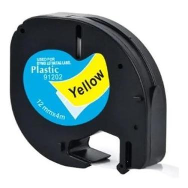 Imagem de Fita P/ Etiquetadora Rotuladora Dymo Letratag Amarela - Label