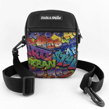 Imagem de Shoulder Bag Mini Bolsa Lateral Pega a Visão Grafite - MP Moda Masculi