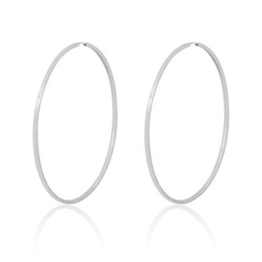 Imagem de Brinco Argola Grande De Prata 925 - Dazzie