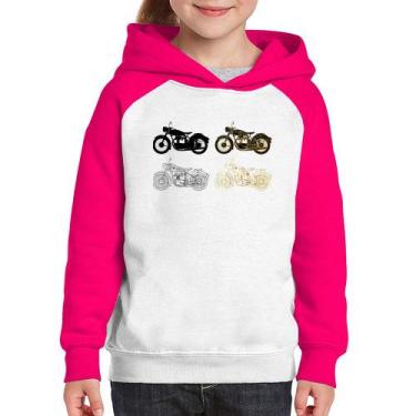 Imagem de Moletom Infantil Motorcycle Vector - Foca na Moda, Branco, Rosa, 8