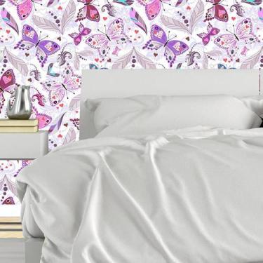 Imagem de Papel de Parede Adesivo Borboletas 8 Rolo 0,58x3M - Adesivo BR