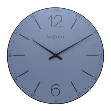 Imagem de Relógio Parede Index Dome Blue Nextime D=35cm - Atual Conceito