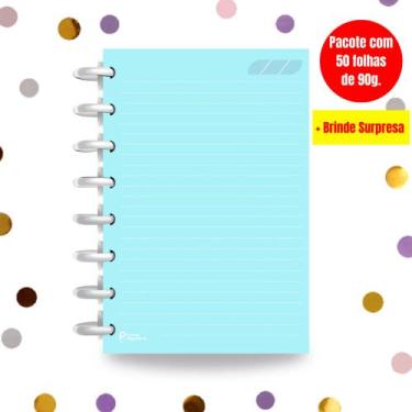 Imagem de Refil Caderno de Disco Sistema Inteligente I Azul Pastel - Cores, P 8 