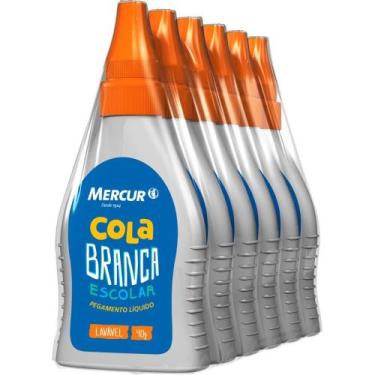 Imagem de Cola Escolar Mercur 40G - Pacote com 6 Unidades