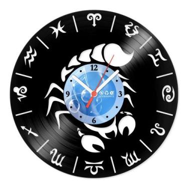 Imagem de Relógio De Parede Disco Vinil Horóscopo - Signo Escorpião - VHO-008 - 