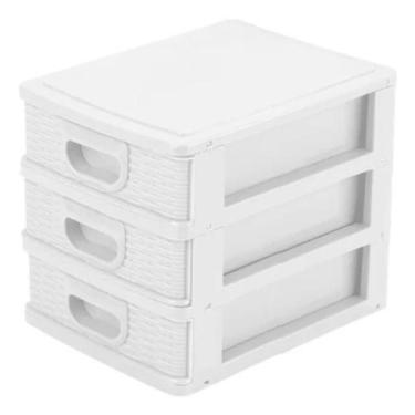 Imagem de Mini Porta Tudo para Casa Texturizado Gaveteiro Organizador 15x13x14cm