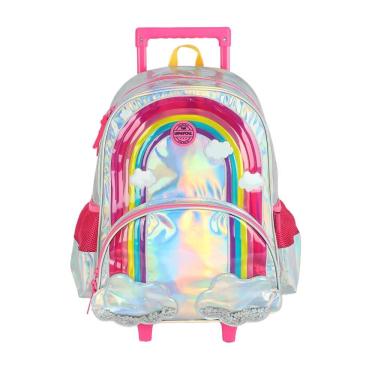 Imagem de Mochila de Rodinhas Sem Alça Luxcel Up4You ArcoIris Prata
