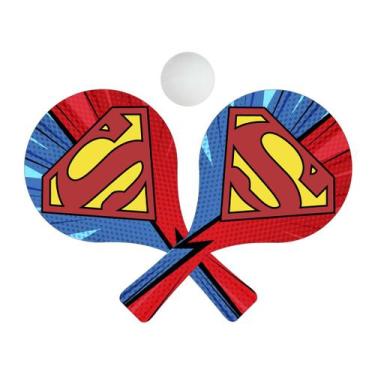 Imagem de Par de Raquetes para Tênis de Mesa com Bolinha 24,5x13,5 Mdf Madeira A