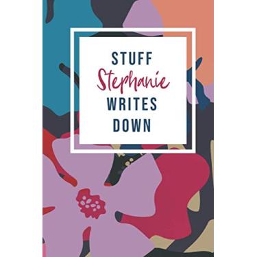 Imagem de Stuff Stephanie Writes Down: Personalized Journal/Notebook (6 x 9 inch) BEAUTIFUL Deep Tropical Floral Pattern