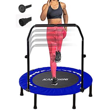 Imagem de Kanchimi Mini trampolim dobrável de 101,6 cm, carga máxima de 150 kg (preto azul)