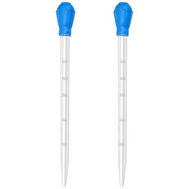 Imagem de Hufopik 2 peças de pipeta longa para aquário de peixes, alimentador de alimentos de coral, seringa, recife, coral, alimentador, tubo, para recifes, plantas aquáticas, lagarto, cobra