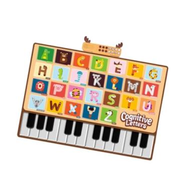 Imagem de Dynwave Tapete de piano para bebês, tapete para teclado de piano com 26 alfabetos, presente, música, dança, toque para 1, 2, 3, 4, 5 anos de idade, meninos e