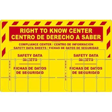 Imagem de NMC 51 cm x 71 cm Bilíngue RTK Center, duplo, placa
