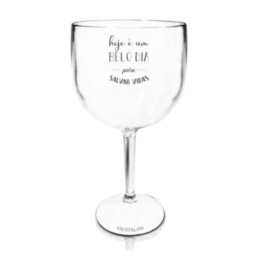 Imagem de Taça Gin Acrílico Personalizada Transparente Salvar Vidas