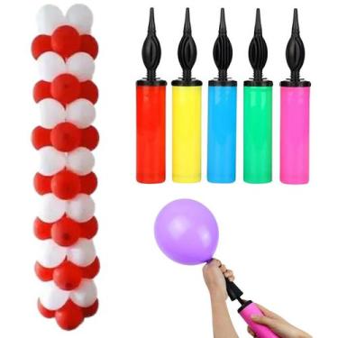 Imagem de Kit Suporte 1,90m + Bombinha Encher Balão Festa Decoração - Crgfestas