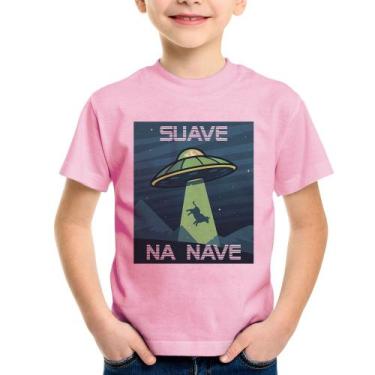 Imagem de Camiseta Infantil Suave na nave - Foca na Moda, Rosa bebê, 4