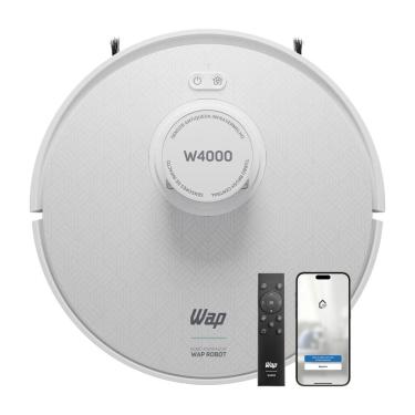 Imagem de Robô Aspirador de Pó WAP ROBOT W4000 Varre Passa Pano MOP Agenda Limpeza com Controle e APP 220V