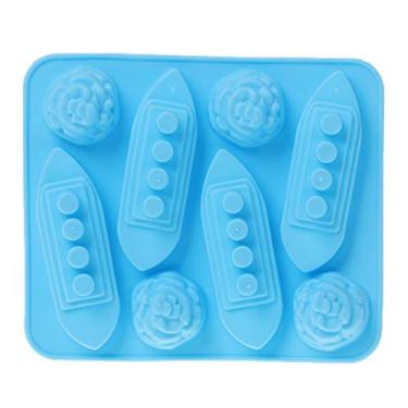 Imagem de HYROOY Formas de silicone para cubos de gelo, molde para esculpir em forma de Titanic para festas, bebidas de silicone