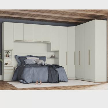 Imagem de Quarto Modulado Completo Casal 7 Peças 12 Portas 9 Gavetas Predileto