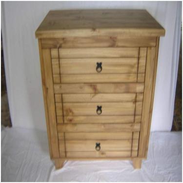 Imagem de Comoda 3 Gavetas Madeira Maciça 87x80x85 Móveis Rio Negrinho