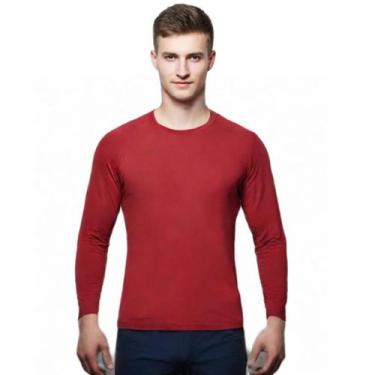 Imagem de Camisa Uv 50 Manga Longa Slim Térmica Segunda Pele - Genérico, Vermelh