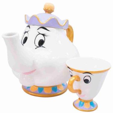 Imagem de Jogo Xícara 200ml Chip e Bule 1000ml Madame Samovar Bela E A Fera - Di