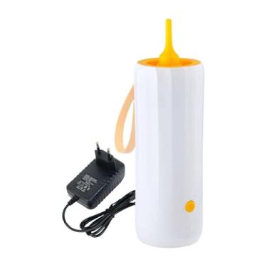 Imagem de UGPLM Máquina de soprador elétrico da bomba de balão, portátil, preenche rapidamente balões de 17w bomba de ar inflador para graduação em arco de casamento, Amarelo